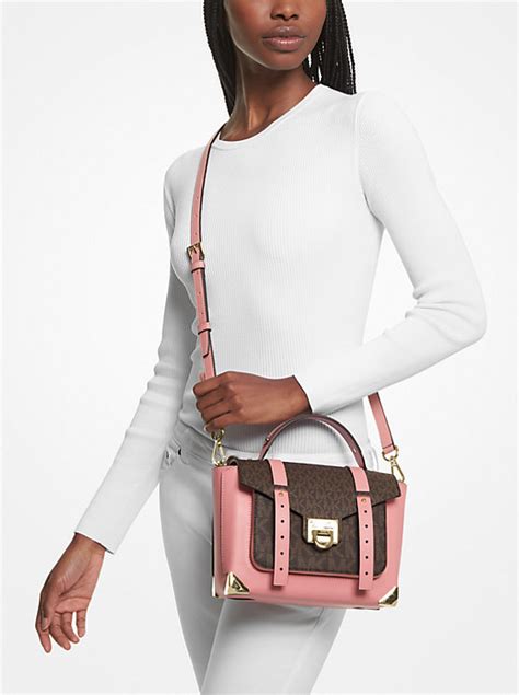 michael kors bond satchel|Michael Kors manhattan leather satchel.